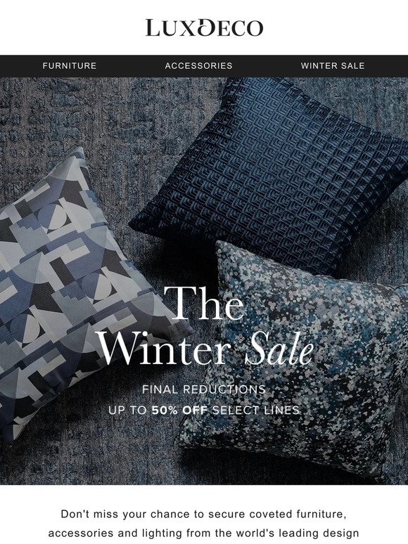 The Winter Sale | Up to 50% off