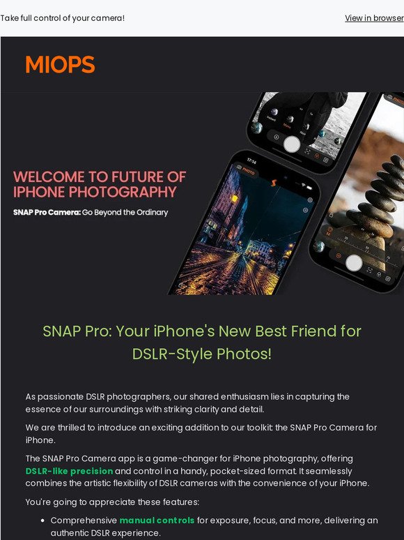 📷 SNAP Pro Camera: Achieve DSLR-Like Precision in Your iPhone Photography