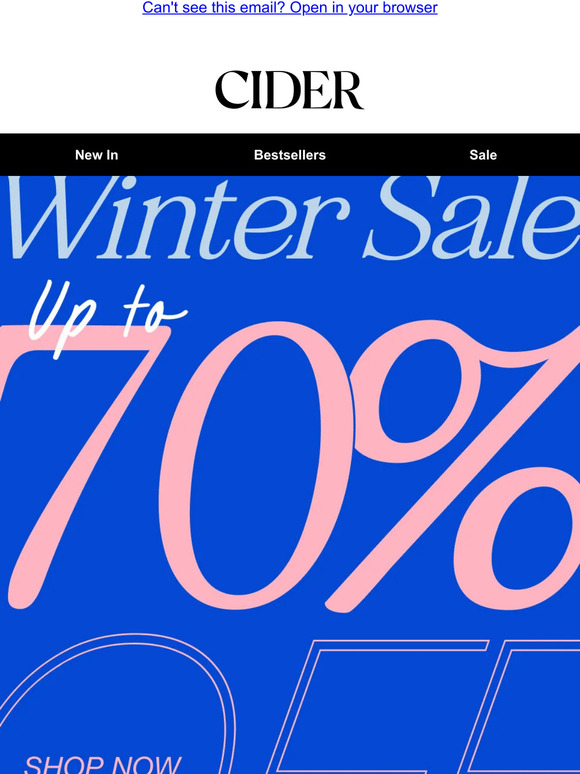Cider Email Newsletters Shop Sales, Discounts, and Coupon Codes