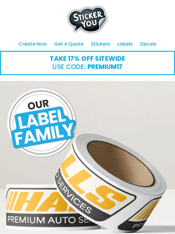 StickerYou Our Label Family > Milled