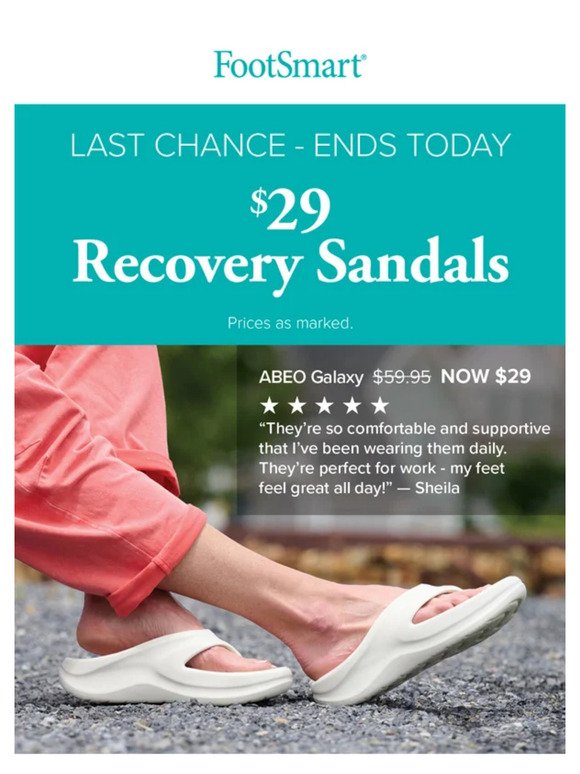 LAST CHANCE -$29 Recovery Sandals! + Orthotics Sale! 😃