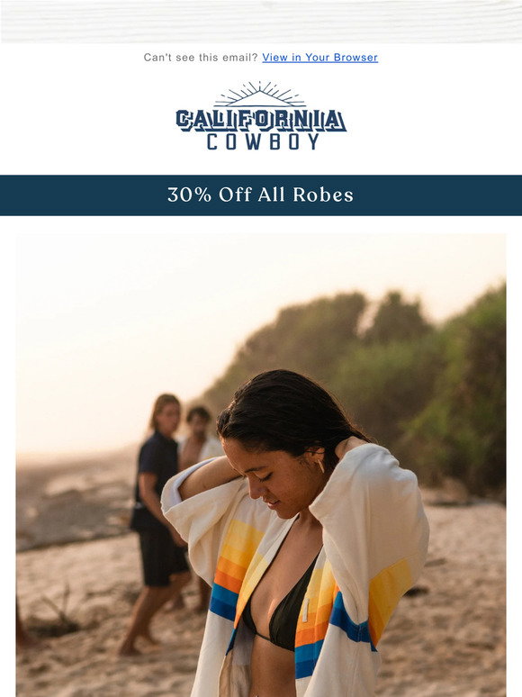 California Cowboy: V-Day Gift Alert: All Robes 30% OFF | Milled
