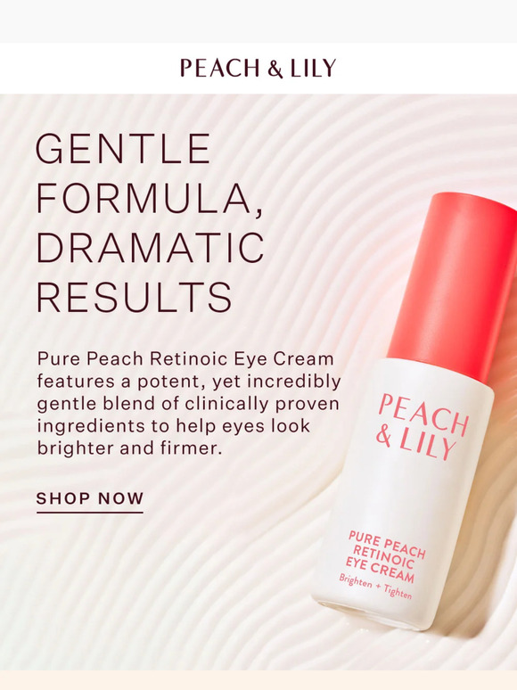 Peach and Lily "Finally! An eye cream that doesn't irritate my eyes