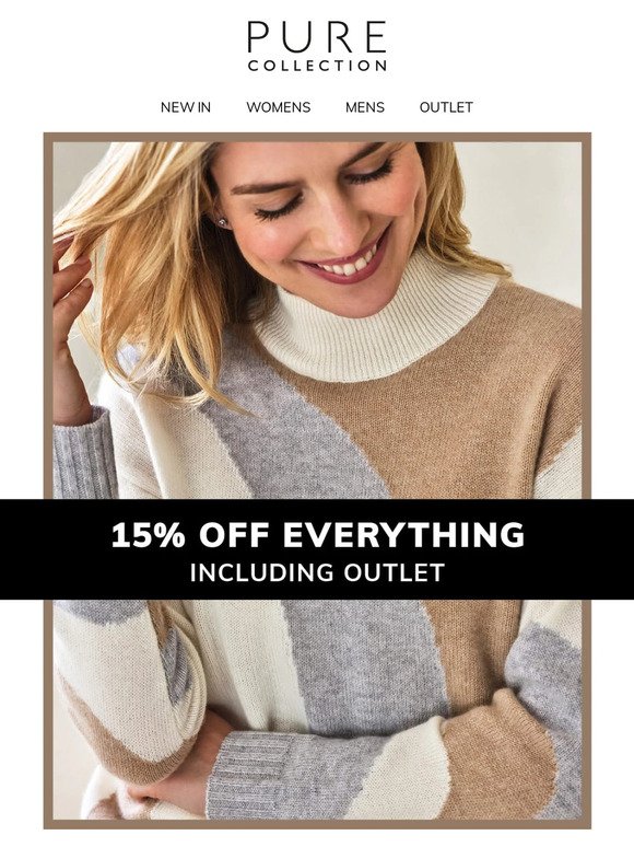 Two Days Only: 15% Off Everything Including Outlet