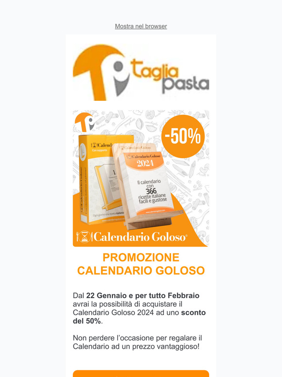 👉 PROMOZIONE CALENDARIO GOLOSO 50%