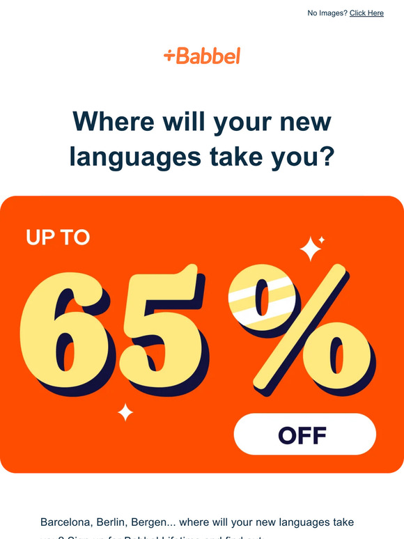 Babbel 65 off Babbel Lifetime Milled