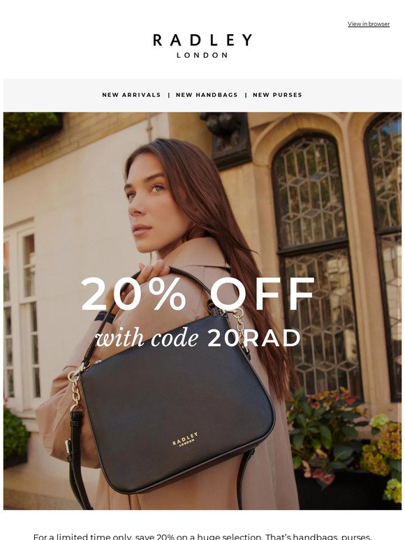 Get 20% off a huge selection. STARTS NOW 
