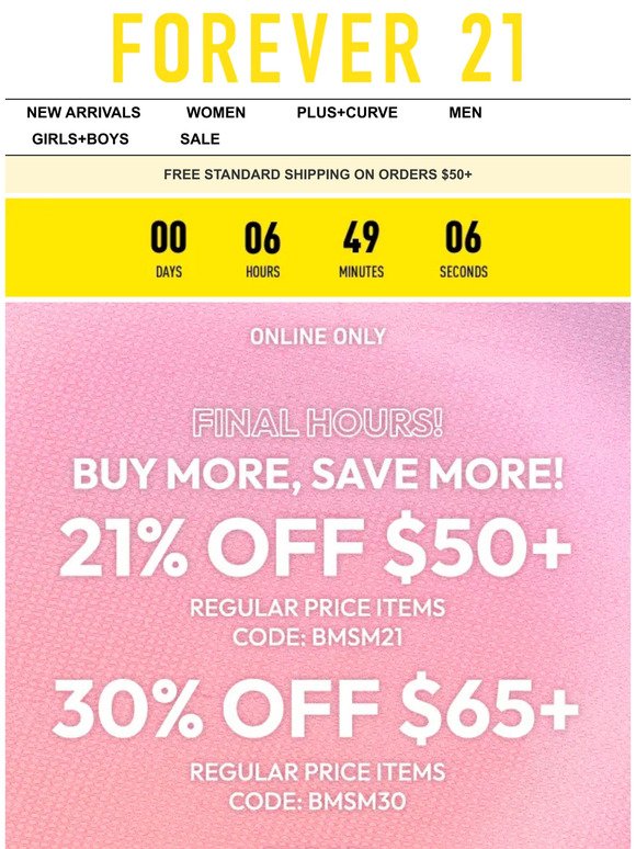 Final Hours for Buy More, Save More!