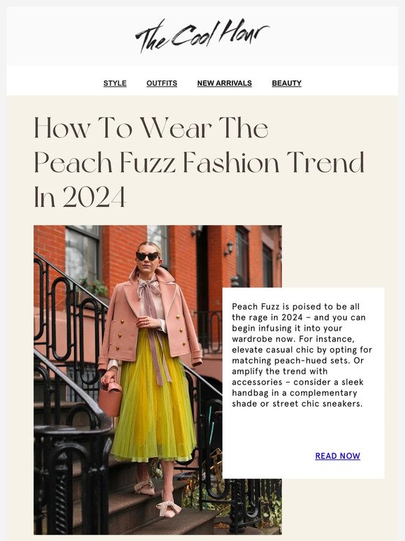 How To Wear The Peach Fuzz Fashion Trend In 2024