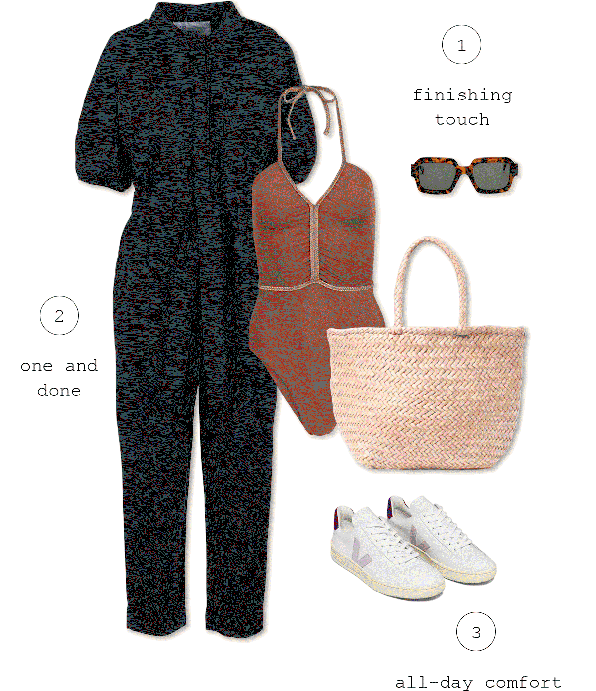 1. finishing touch | 2. one and done | 3.  all-day comfort | 4. lightweight warmth | 5. crisp & casual
