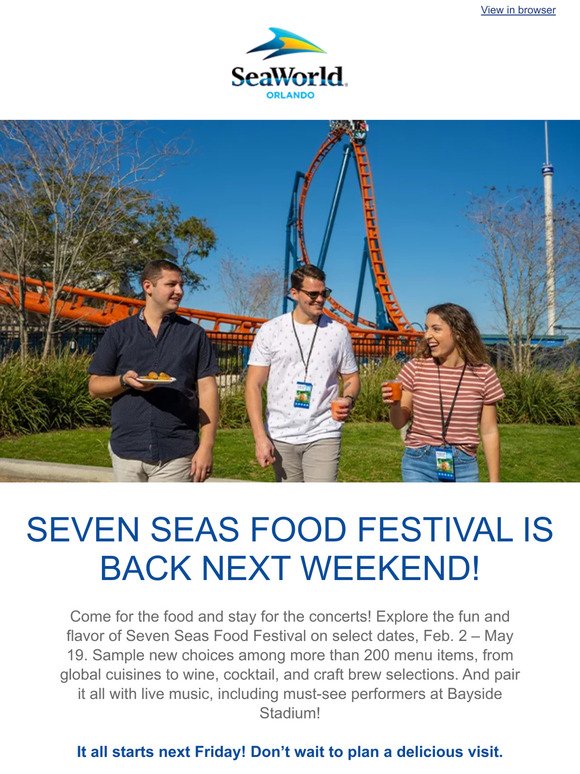 🍽️🎵 Seven Seas Food Festival Is Back Next Weekend!