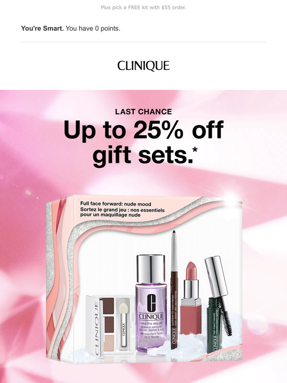 Clinique US & CA: GIFT SETS are almost gone! 25% off while supplies ...