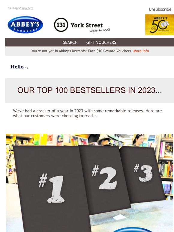 Our Top 100 Bestsellers in 2023...