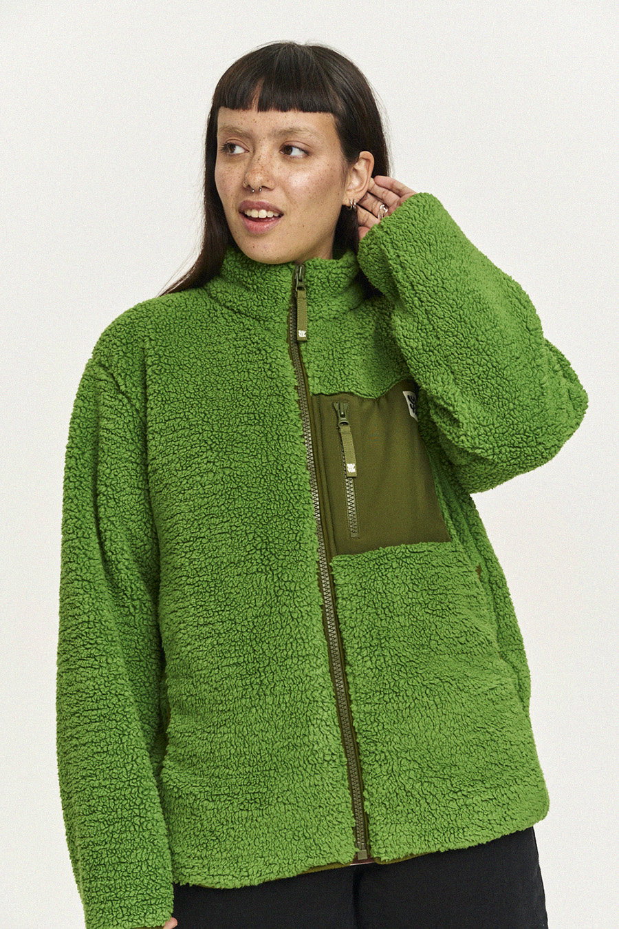 Harper Fleece Jacket: RECYCLED BOTTLES - Zest Green