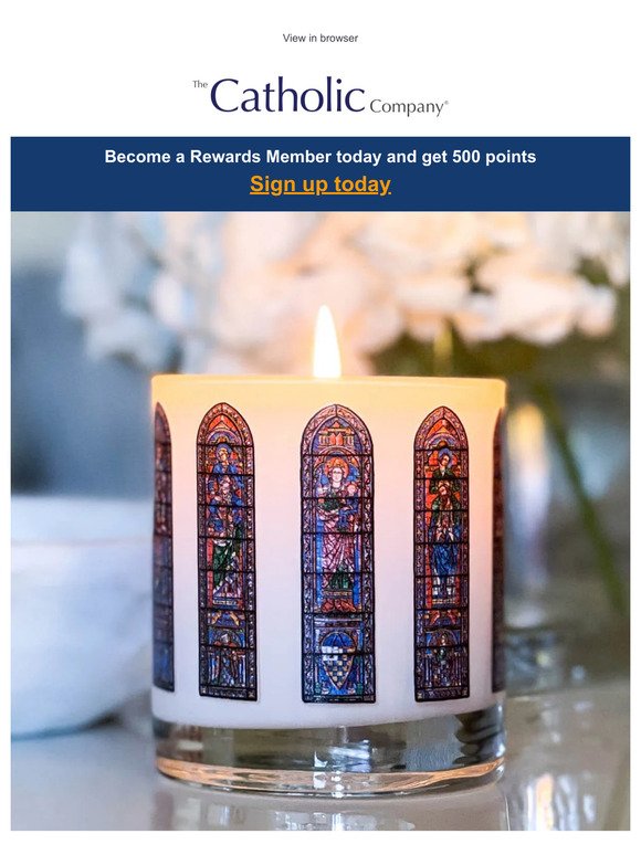 A Catholic Candle With Dozens Of 5-Star Reviews
