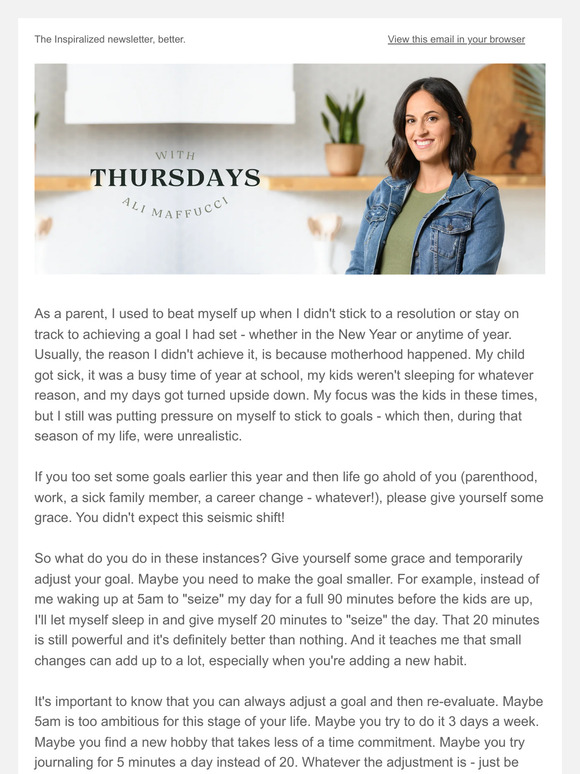 Giving Yourself Grace + Re-evaluating Goals