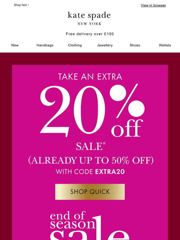 Kate Spade UK Limited Email Newsletters Shop Sales, Discounts, and