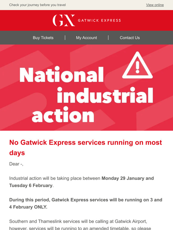 ⚠ Important information on upcoming industrial action ⚠