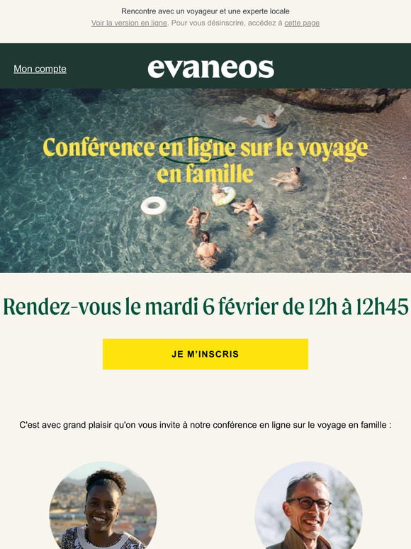 Invitation - Conférence en ligne sur le voyage en famille