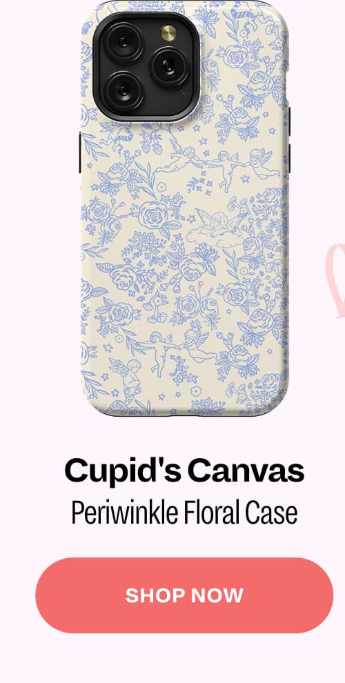 Cupid's Canvas Periwinkle Floral Case [Shop Now]