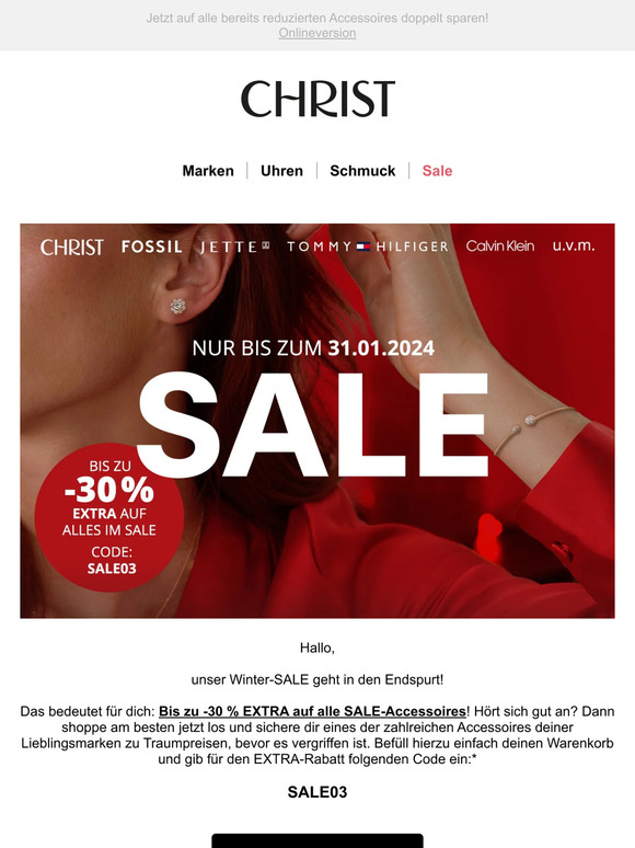🏁 SALE-Finale: Bis zu 30 % EXTRA-Rabatt