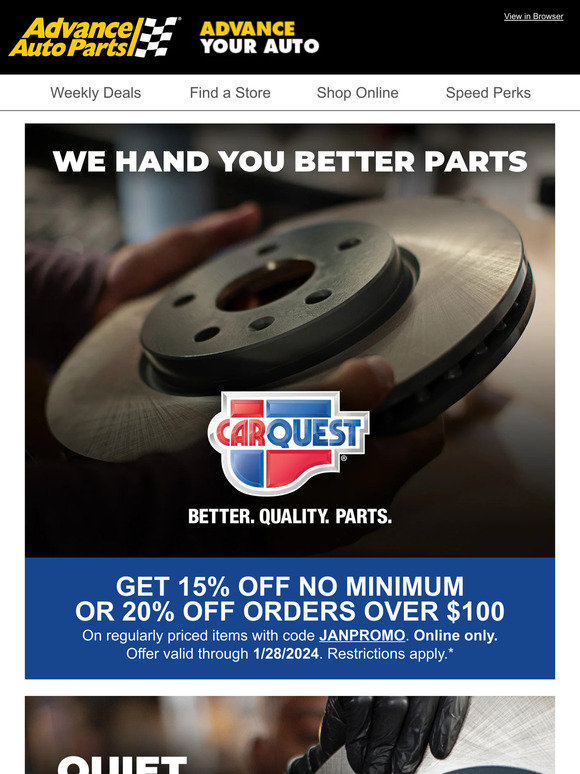 Advance Auto Parts 🚘 Carquest Quality Goes the Extra Mile So You Can