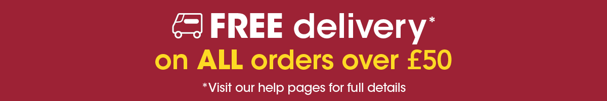 FREE standard delivery when you spend £50 or more
