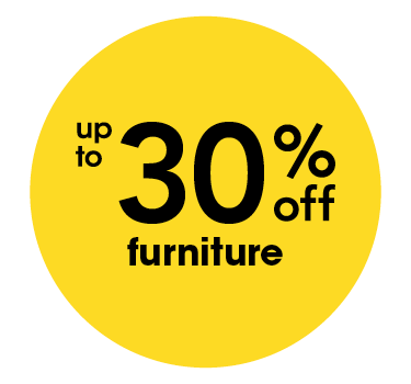 Up to 30% off furniture