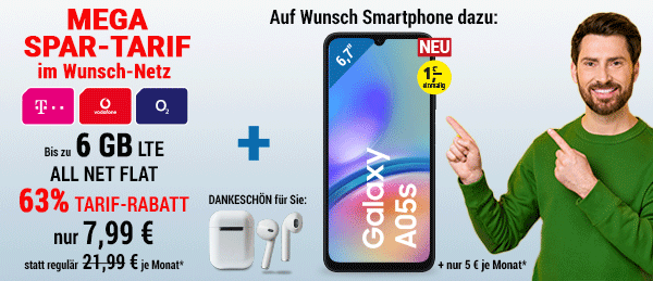 Mega Spar Tarif für Sie!