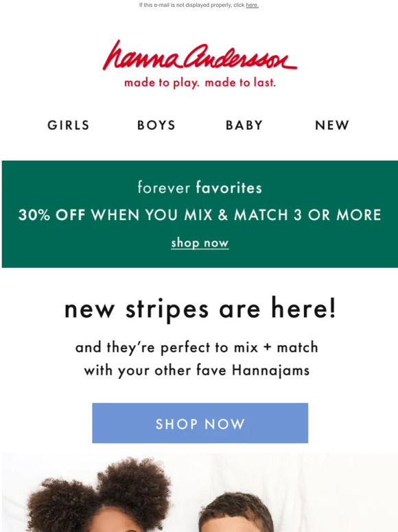 Hanna Andersson Email Newsletters: Shop Sales, Discounts, and Coupon Codes