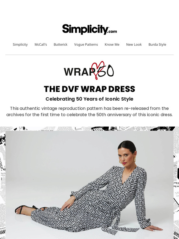 Simplicity Patterns Introducing A New Vintage Wrap Dress Release Milled