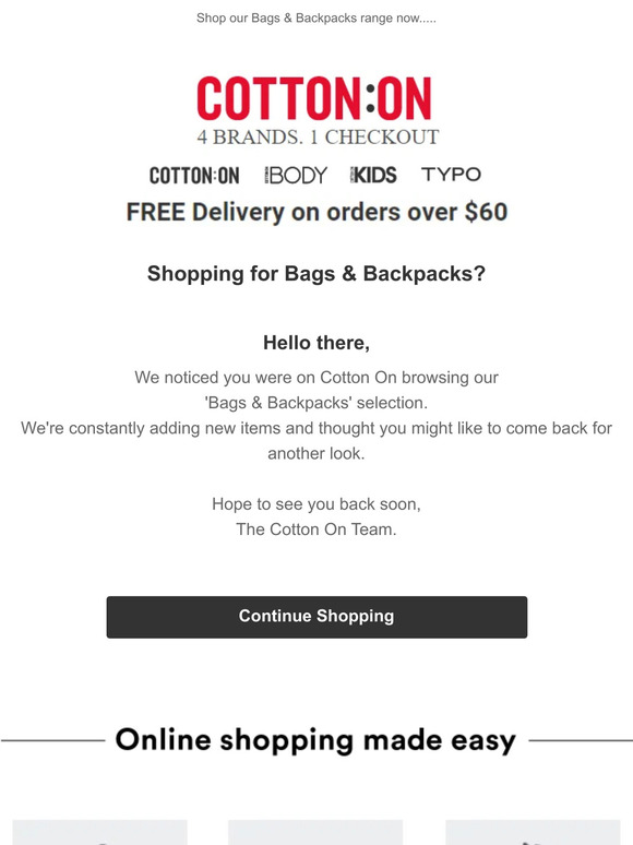 Shopping for Bags & Backpacks?