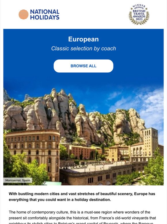 Fancy a coach holiday to Europe?