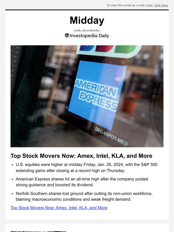 Investopedia Academy Top Stock Movers Now Amex, Intel, KLA, and More