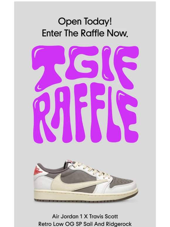 kickz raffle travis scott