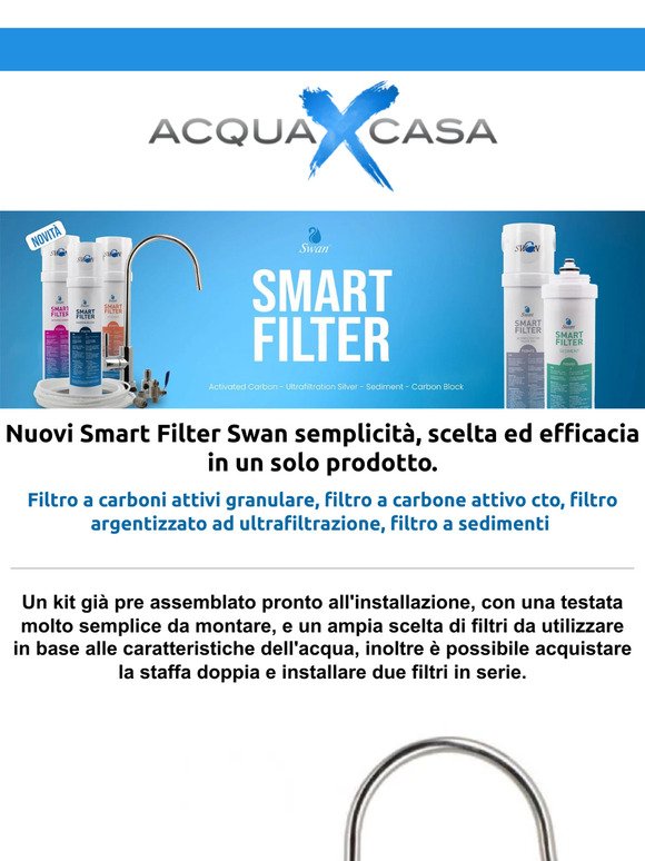 Nuovi Smart Filter Swan. Praticità, scelta ed efficacia!