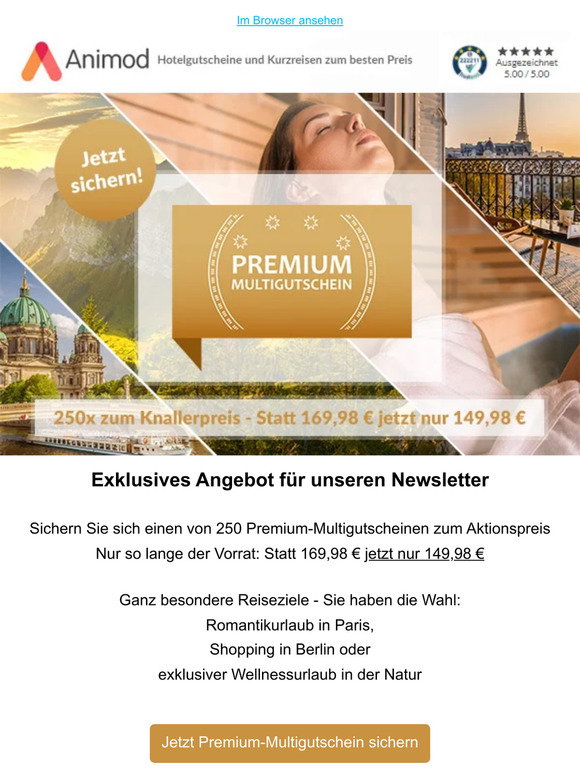 Animod Gutschein 149 Hotels