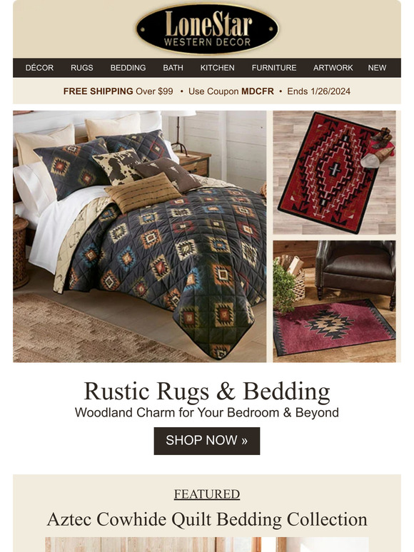 Lone Star Western Decor The Rugs are Beautiful! The Bedding is Cozy