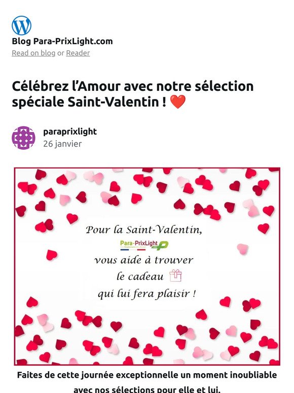 Célébrez l’Amour avec notre sélection spéciale Saint-Valentin ! ❤️ 