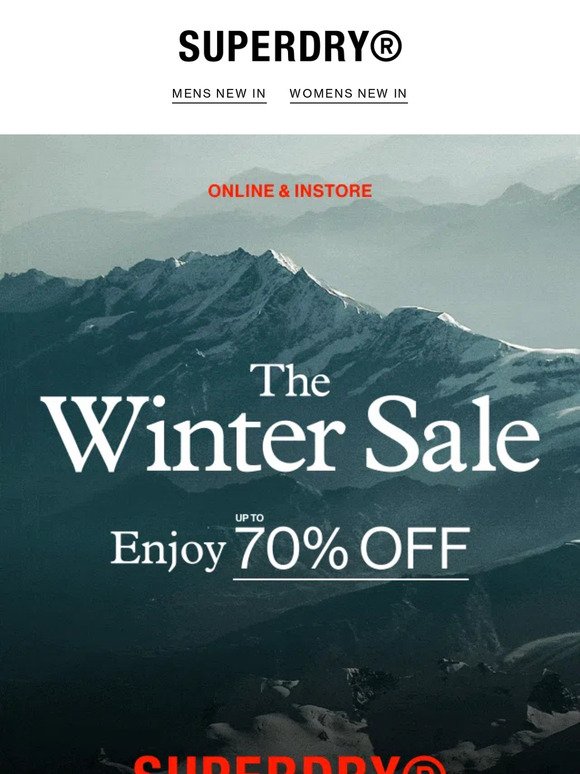 Up to 70% off means time to shop