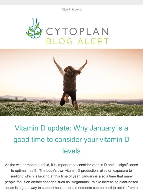 Why January is a good time to consider your Vitamin D levels