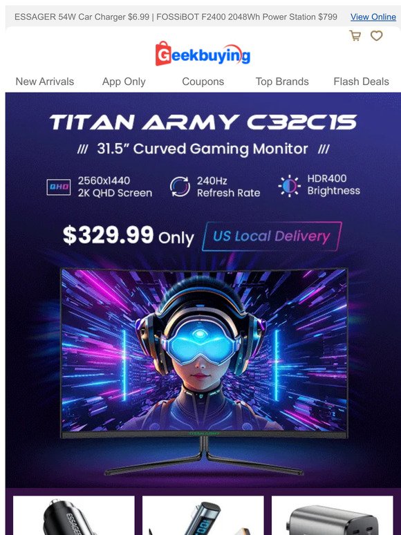 🇺🇲 US Special | TITAN ARMY 31.5" 🖥️ Gaming Monitor $329 | 2K 240Hz Curved Monitor!