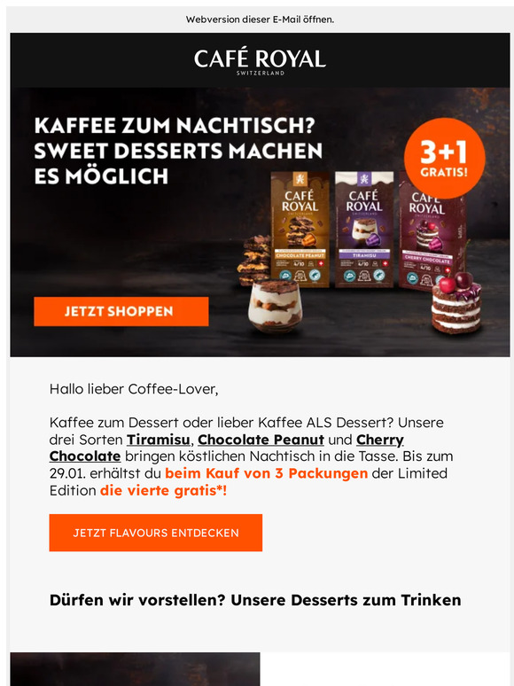 Tiramisu und Co. im Glas: unsere Sweet Dessert Flavours