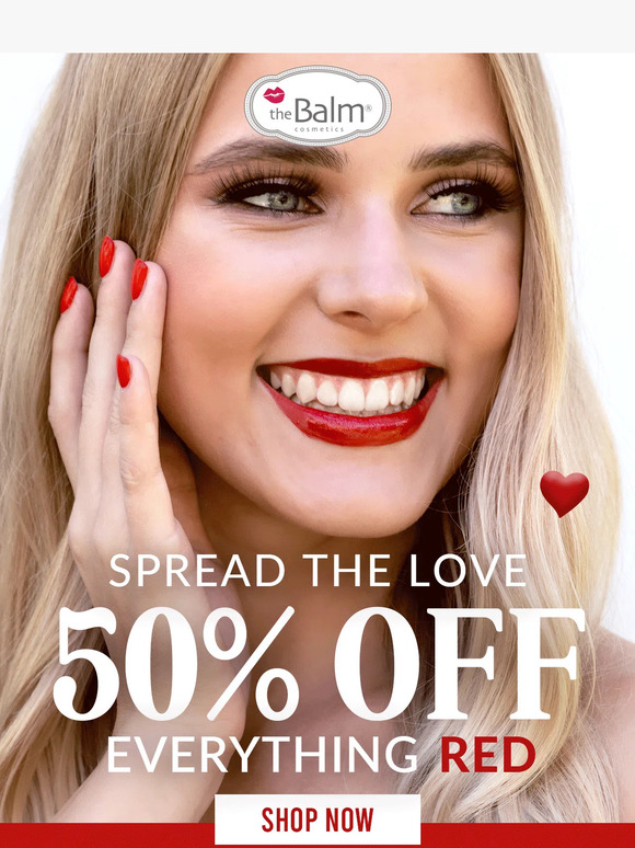 Spread the L-O-V-E: 50% OFF REDS! ❤️