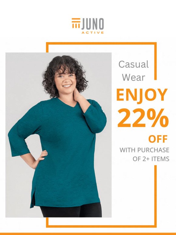🎉 Get stylish at a steal! Enjoy 22% off casual wear.😍