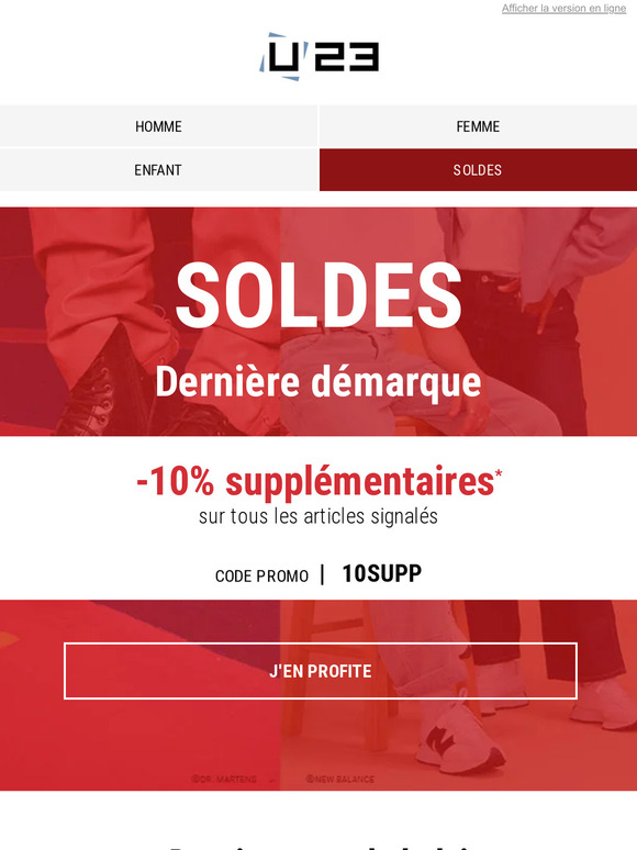 Dernière démarque 🚨 -10% supplémentaires