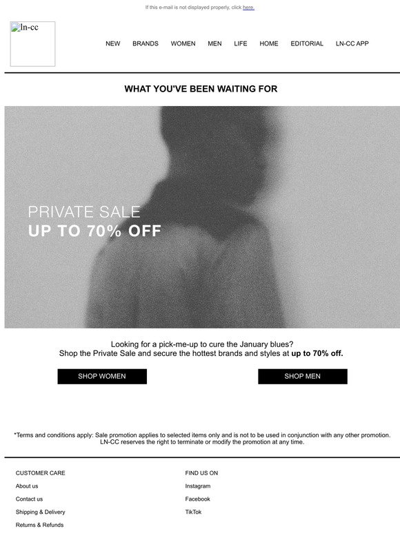 Private Sale: Now Up To 70% Off