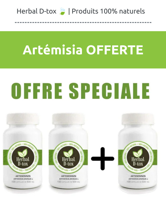 🍃  EXCEPTIONNEL ! 2 BOITES ARTEMISININE ACHETEES => 1 BOITE OFFERTE !