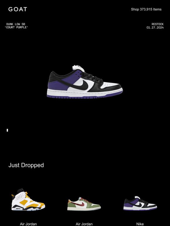 [SEED] Restock: Nike Dunk Low SB 'Court Purple'