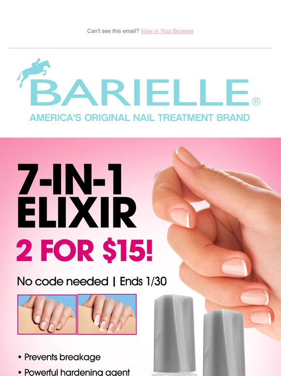 7 amazing results in 1 incredible nail treatment! 7-in-1 Elixir - now 2 for $15!